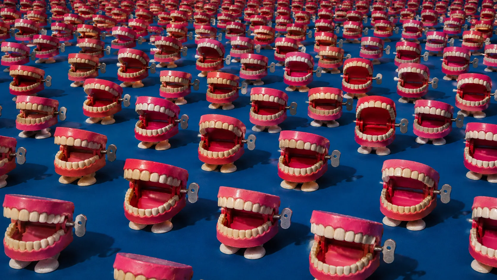 Hundreds of chattering teeth